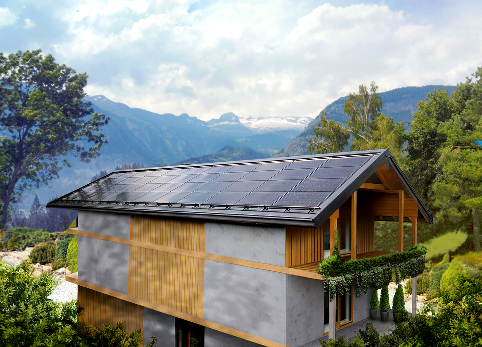 The first house with the SunRoof’s solar roof has recently been completed in southern Switzerland, Termen.