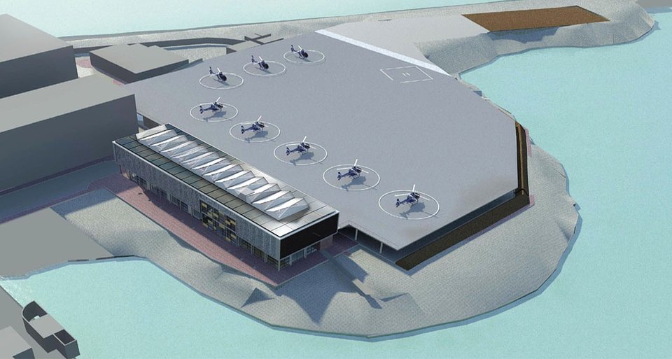 Projekt Makeka Design Lab: Heliport z dachem solarnym SunRoof, Kapsztad, RPA.