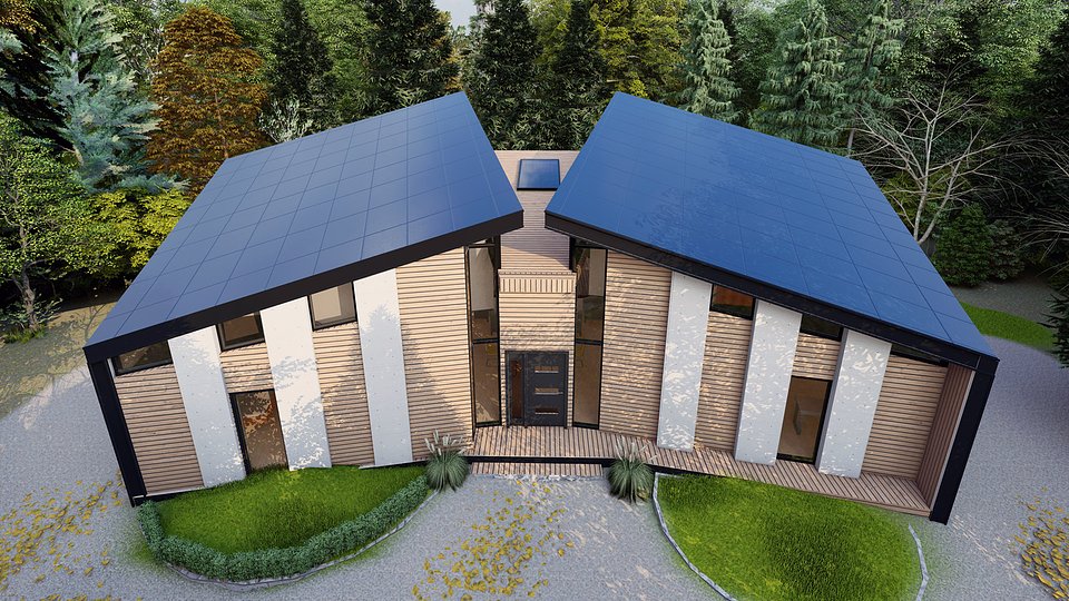 Wyróżnienie w konkursie "Design Przyszłości. Najlepszy projekt SunRoof 2021", kategoria "dom przyszłości": The House Of The Future, autor projektu: Arch. Talal Ammouri.