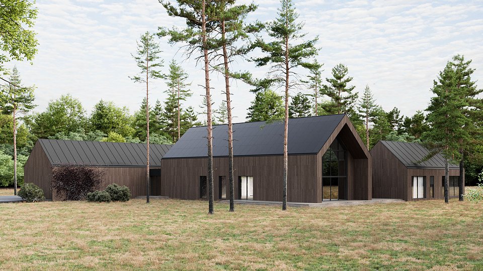 Nowoczesny dach solarny SunRoof w projekcie pracowni Trzop Architekci