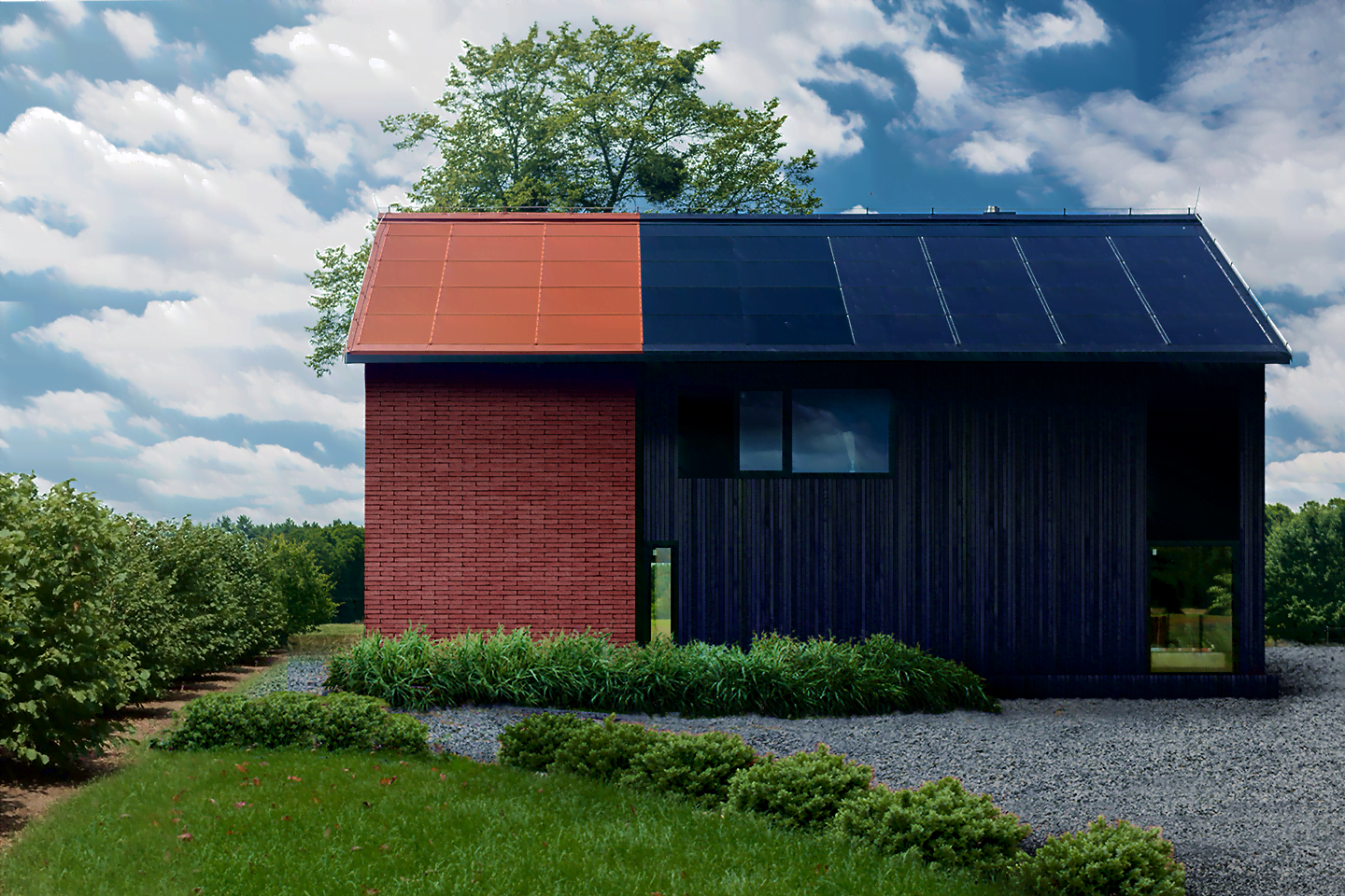 Kolorowy dach solarny - zdjęcie