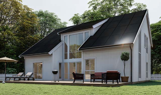 Lägg snygga solceller som tak vid ditt takbyte. SunRoofs soltak ersätter det traditionella taket.